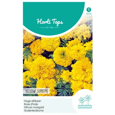 Afbeelding van Hortitops Tagetes Hoge Afrikaan Yellow Supreme Bloemenzaden 1 g