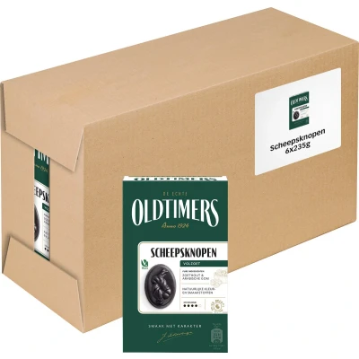 Afbeelding van Oldtimers Scheepsknopen Drop 235 gr 6 doosjes