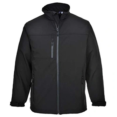 Afbeelding van Portwest Softshell jas 3 laags zwart maat L TK50BKRL, zwart.