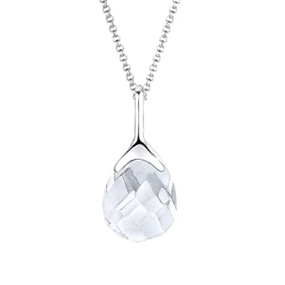 Afbeelding van Elli Klassieke dameshalsketting met bergkristal van 925 sterling zilver, 600, Kristal, Kristal