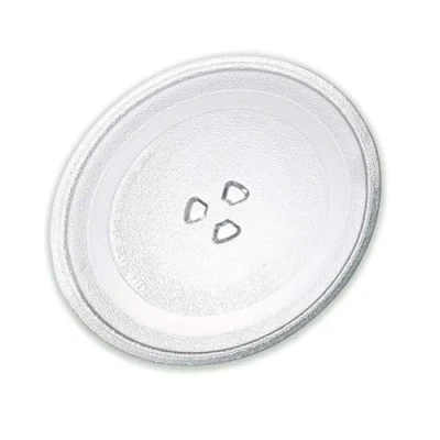 Afbeelding van DL SERVICE Universeel magnetronbord van glas, compatibel met verschillende modellen, draaiplateau 3 clips, diameter 245 mm, geschikt voor echte modellen en merken