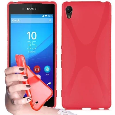 Afbeelding van Cadorabo Hoesje geschikt voor Sony Xperia Z3 PLUS / Z4 in INFERNO ROOD Beschermhoes gemaakt van flexibel TPU silicone Case Cover