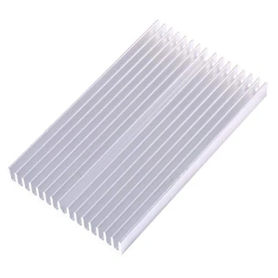 Afbeelding van 100 x 60 10 mm koellichaam van aluminium met 23 krachtige vleugels voor halfgeleidertransistors, PCB, led