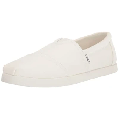 Afbeelding van TOMS Alp Fwd mocassinzool voor heren, Wit gerecycled katoenen canvas