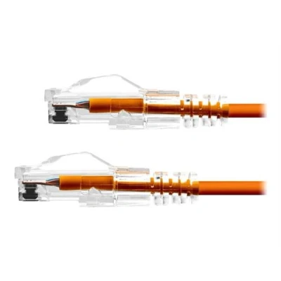 Image de ProXtend Cordon de raccordement RJ 45 (M) pour 1.5 m 6 mm UTP CAT 6a IEEE 802.3at sans halogène, moulé, crochet, bloqué orange