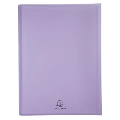 Afbeelding van Exacompta Ref. 5839E 1 Kreacover Pastel aanpasbare documentenmap 30 gladde kristallen hoezen 60 weergaven voor A4 afmetingen 24x32cm halfharde omslag van polypropyleen 5 willekeurige