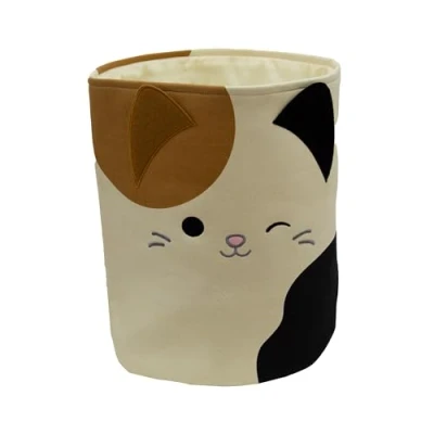 Afbeelding van Character World Squishmallows Officiële opbergmand, kattencam motief, wasmand, organizer voor kinderkamer, speelkamer, 38 x 31 cm van katoenen canvas