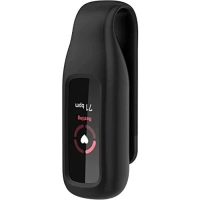 Afbeelding van NEO+, Zwarte Siliconen cliphouder compatibel met Fitbit Luxe fitnesstracker,