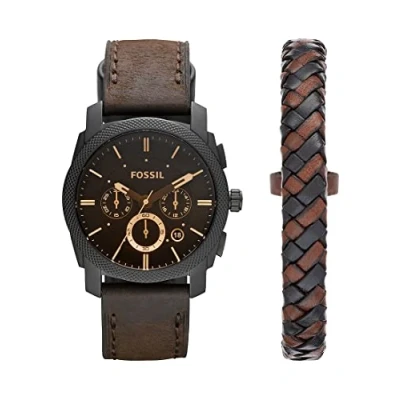 Image de Fossil Machine Hommes Montre Marron FS5251SET