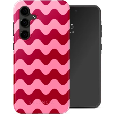 Afbeelding van Selencia Hoesje Geschikt voor Samsung Galaxy S24 FE Vivid Backcover Wave Vibes Lipstick