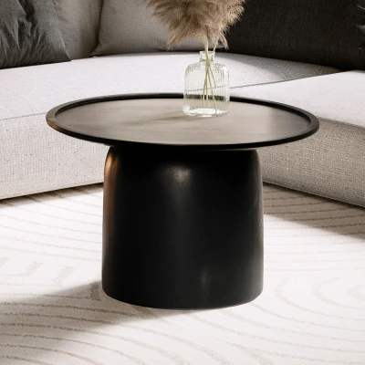 Afbeelding van Sky Style Renau Ronde Salontafel Zwart Mango