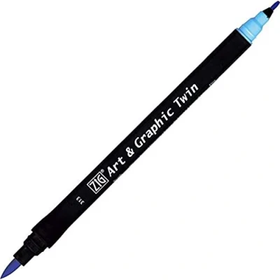 Afbeelding van ZIG Art &amp; Graphic Twin Tip brush marker Baby Blue