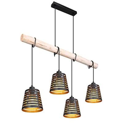 Afbeelding van Globo hanglamp Ablona zwart metaal 15451 4H