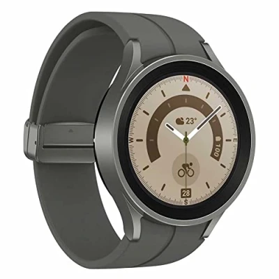 Afbeelding van Samsung Galaxy Watch5 Pro 3,56 cm (1.4&quot;) Super AMOLED 45 mm Digitaal 450 x Pixels Touchscreen 4G Titanium Wifi GP