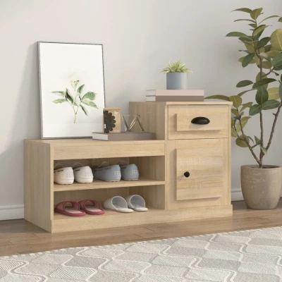 Afbeelding van Schoenenkast 100x42x60 cm bewerkt hout sonoma eikenkleurig