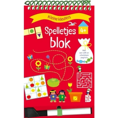 Afbeelding van Uitgeverij ballon spelletjesblok met viltstift 4+