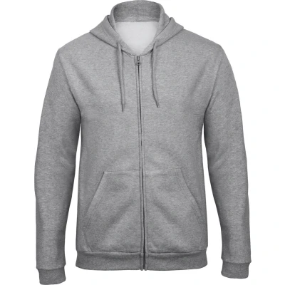 Afbeelding van B&amp;C ID.205 Hooded Full Zip Sweatshirt CGWUI25 Heather Grey