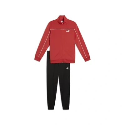 Afbeelding van Poly trainingspak met biezen voor Heren, Rood, Maat L PUMA