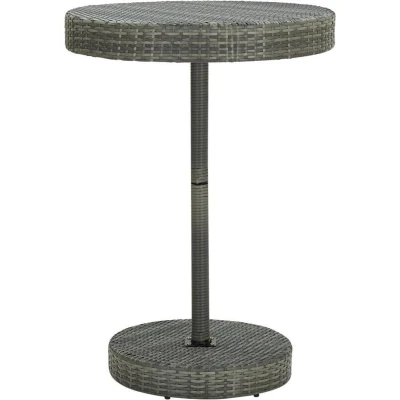 Afbeelding van Tuintafel 75,5x106 cm poly rattan grijs