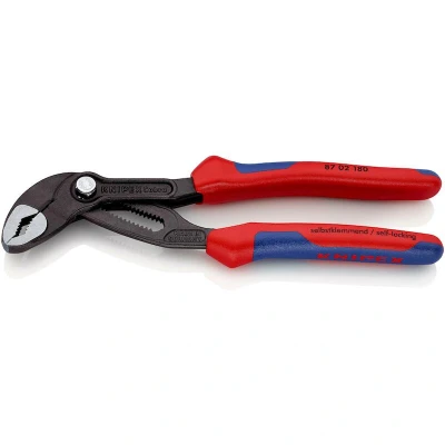 Image de KNIPEX 87 02 180 Cobra Pince à pompe eau High tech avec poignées multi composants gris atramentisé mm