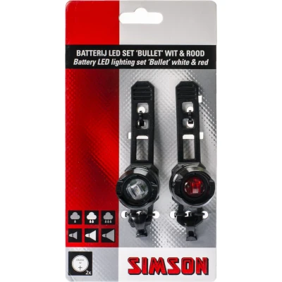 Afbeelding van Simson Batterij LED set Bullet 2.5 LUX 1.5