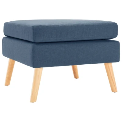 Afbeelding van Voetenbank stof blauw
