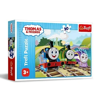 Afbeelding van Trefl Thomas en zijn vrienden, Happy puzzel met 30 elementen Kleurrijke cartoonfiguren, creatief entertainment, leuk voor kinderen vanaf 3 jaar