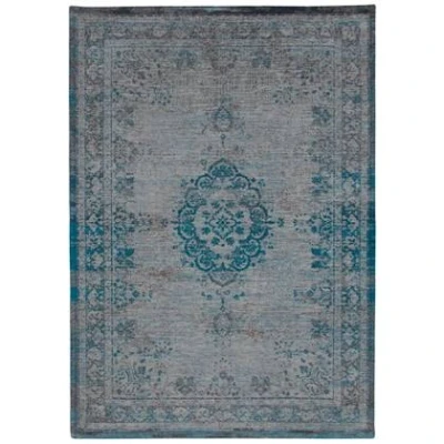 Afbeelding van Louis de Poortere Vloerkleed Medallion Grey Turquoise 8255