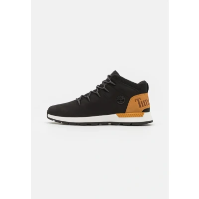 Afbeelding van Timberland Sprint Trekker MID Veterboots, Heren, Maat: 44.5, Black/white Nubukleer/ textiel