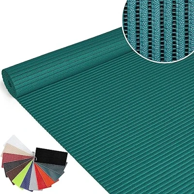 Afbeelding van ANRO Badmat van zacht schuim, antislip, effen, turquoise, 100 x 65 cm