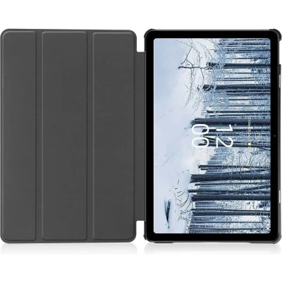 Afbeelding van iMoshion Tablet Hoes Geschikt voor Nokia T21 Trifold Bookcase Donkerblauw