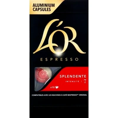 Image de Pack de 10 capsules Maison du Café L&#039;Or Espresso Splendente Intensité 7