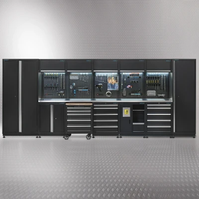 Afbeelding van Werkplaatsinrichting PREMIUM met RVS werkblad 500 cm breed