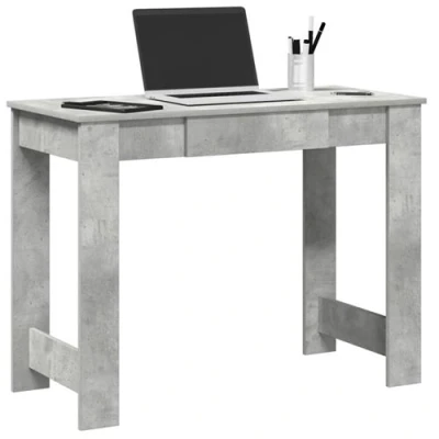 Image de vidaXL Bureau gris béton 100x45x75 cm bois d&#039;ingénierie860430