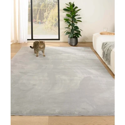 Afbeelding van Zacht Tapijt/Vloerkleed Plush Zilver 160x230 Cm