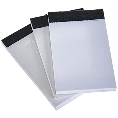 Afbeelding van Alassio 1009 3 set van reserveblokken A8 voor notitieblok, 50 vellen, blokgrootte ca. 9 x 5,5 cm, wit
