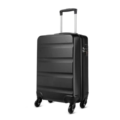 Afbeelding van Kono ABS bagage, harde koffer, licht, met 4 wielen, reiskoffers, bagagesets (55 cm, 66 75 cm), zwart.