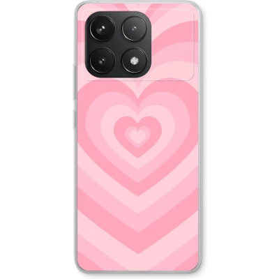 Afbeelding van Case Company® hoesje geschikt voor Xiaomi Redmi K70 Pro Hart Roos Soft Cover Telefoonhoesje Bescherming aan alle Kanten en Schermrand