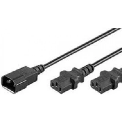 Afbeelding van Microconnect 2 x C13/C14, 1.2 m Zwart 1,2 C14 stekker C13