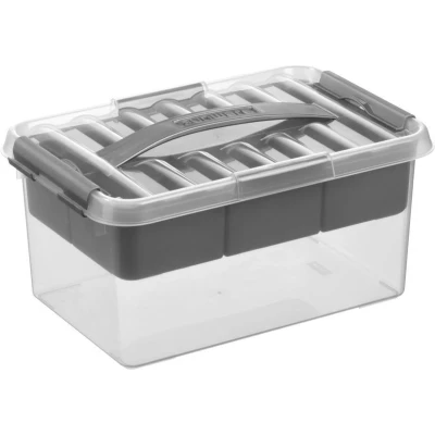 Afbeelding van Sunware Q Line Multi Opbergbox 6 Liter Transparant Metaal Opbergboxen &amp; Kratten