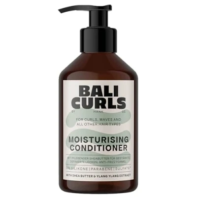 Afbeelding van Bali CURLS Vochtinbrengende conditioner met sheaboter, kokosolie en ylang ylang, anti kroesverzorging voor krullen, geschikt veganistische krullende methoden, siliconenvrij