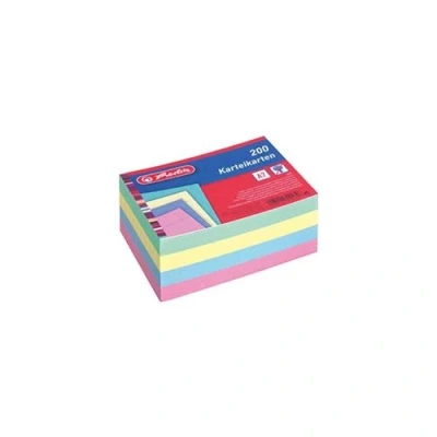 Image de Herlitz fiches, format a7, ligné, couleurs assorties en carton, sans bois, couleur de ligne bleu, double pour la tête,