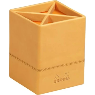 Afbeelding van RHODIA 118810C pennenkoker oranje 8 x 11 cm sellier buiten kunstleer collectie Home Office Rhodiarama organisatie voor kantoor en opslag design