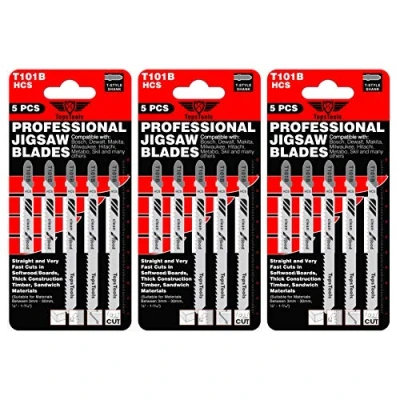 Afbeelding van 15 stuks decoupeerzaagbladen TopsTools T101B voor Bosch Dewalt, Makita, Milwaukee en vele andere
