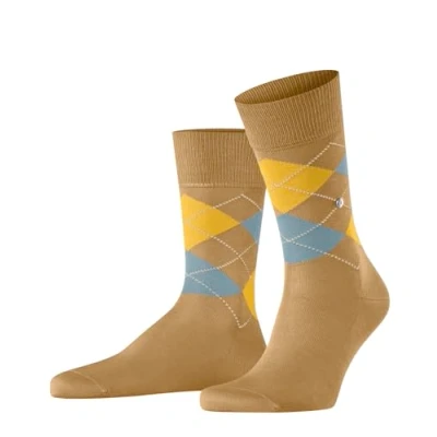 Image de Burlington Manchester M So coton fantaisie 1 paire, Chaussettes Homme, Bleu Danubio Melange 6258, 40 46