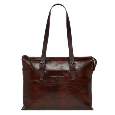 Afbeelding van Castelijn &amp; Beerens Rien Laptop Schoudertas 15.4&#039;&#039; RFID cognac
