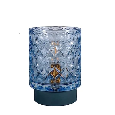 Afbeelding van Pauleen Chic Glamour E14 LED batterij blauw metaal
