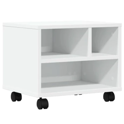 Afbeelding van Printerkastje met wielen 41x32x34,5 cm wit