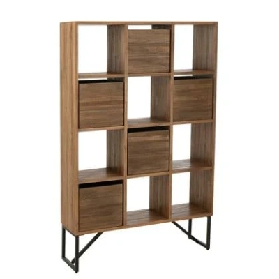 Afbeelding van J Line kast Met Lades gerecycleerd hout naturel