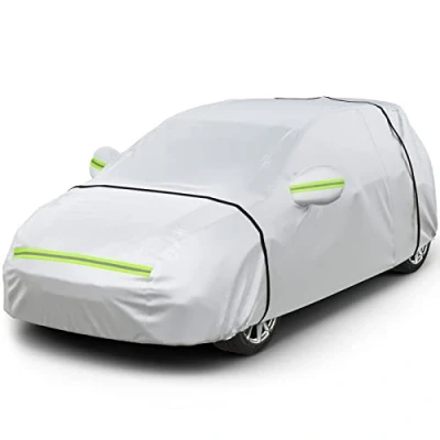 Afbeelding van Favoto Autozeil voor buiten, Oxford beschermhoes, waterdichte autohoes, zijopening cabine, voering van ademend katoen, bescherming tegen uv, sneeuw en stof, hatchbacks, 435 x 180 160 cm